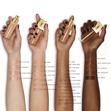 ysl touche eclat foundation debenhams|ysl touche eclat colour chart.